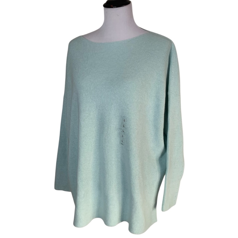 Uniqlo Ribbed Knit Long Sleeve Sweater NWOT Women's Size Large Cotton Cashmere